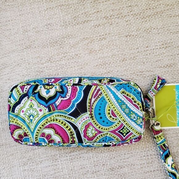 Vera Bradley Zoe Silk Paisley Shoulder Bag & Wristlet - Picture 9 of 13
